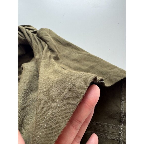 MAJESTIC FILATURES Deluxe Tee Green Cotton Jersey Ruched Tank Dress, Size 4/L - Picture 9 of 13